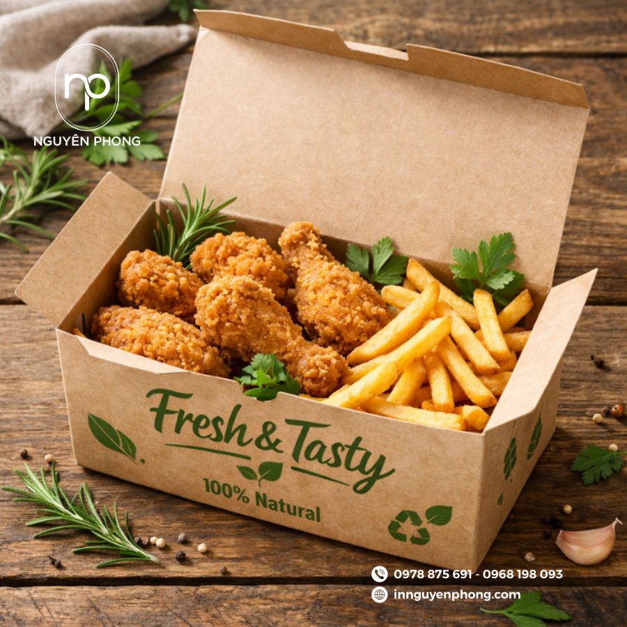 In hộp đựng gà 